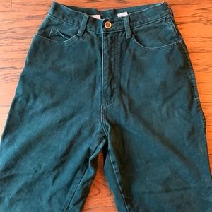 Vintage Green Cotton Jeans